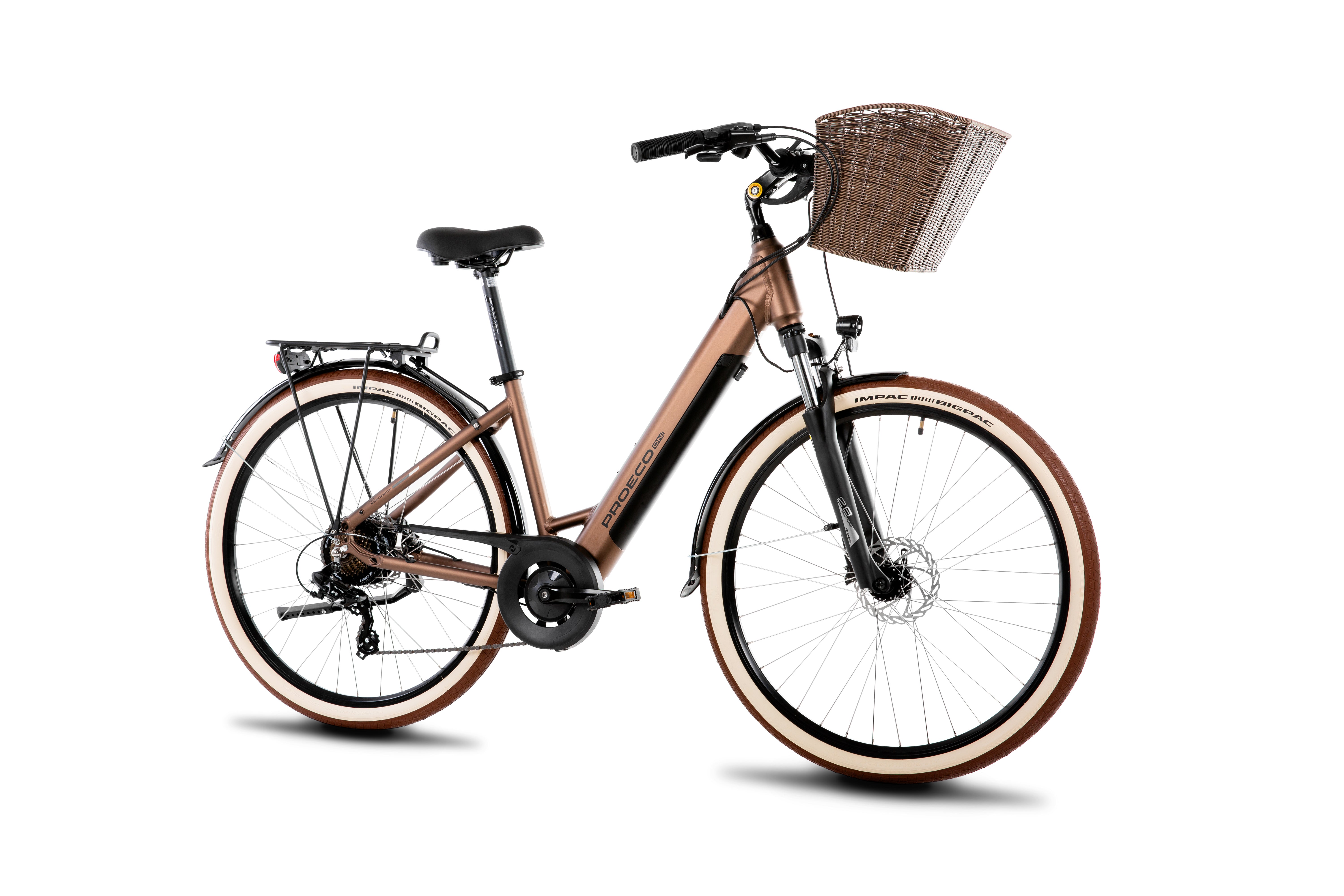 Bicicleta eléctrica PROECO WAVE AN 1.0 504WH + cesta